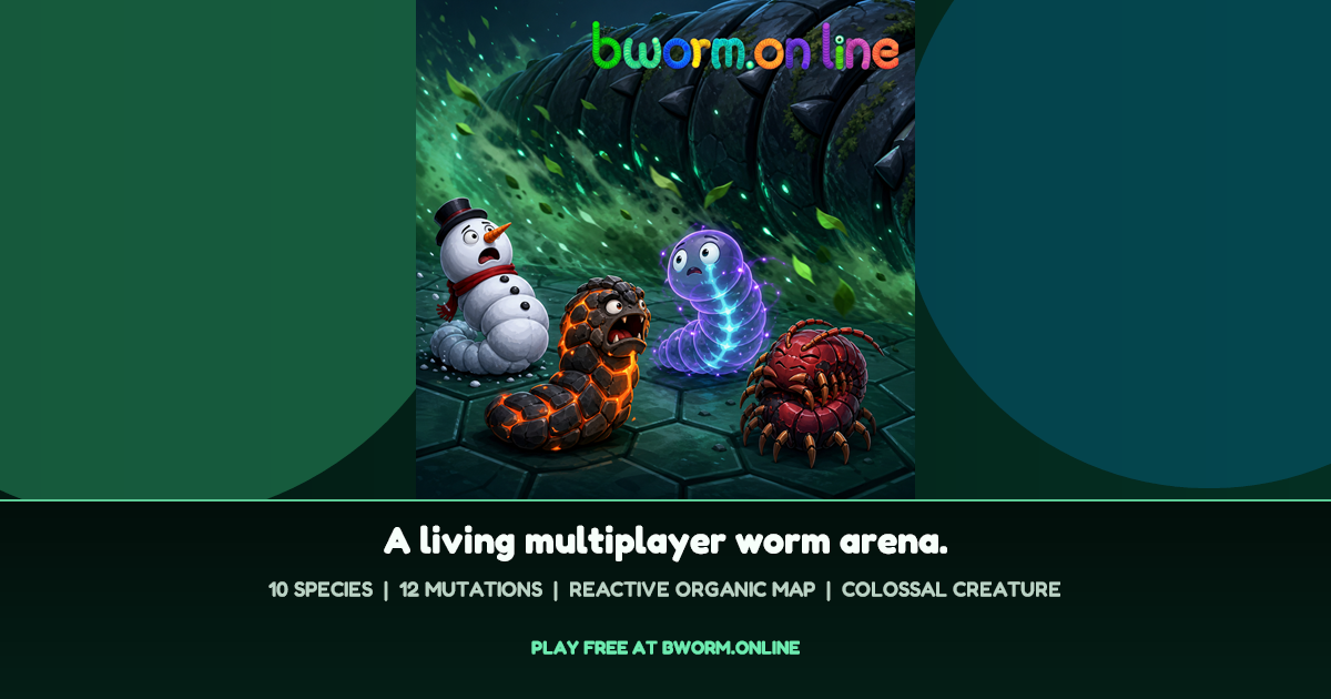 Four BWORM species react as a colossal armored creature crosses the organic arena
